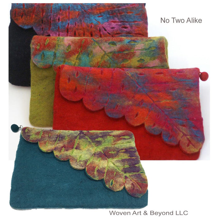 Turquoise-Green Nuno Felted Wool-Sari Silk "Shawl-Stole"|One-of-a-Kind Wearable Art