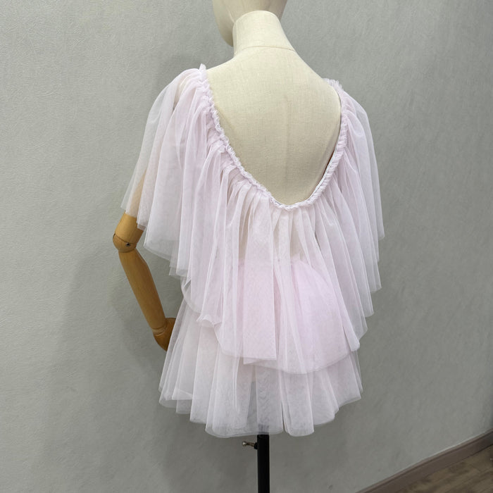 Two-piece Tulle Cape Mini Over-skirt Photography Dresses Halloween