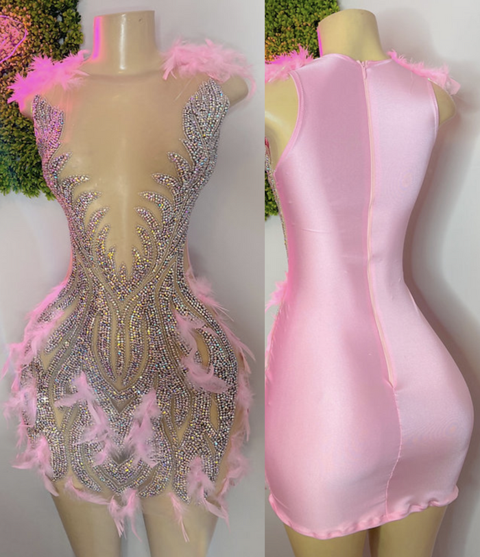 Unique Homecoming Dress 2023 Plunging Neck Sexy Sequin with Feathers