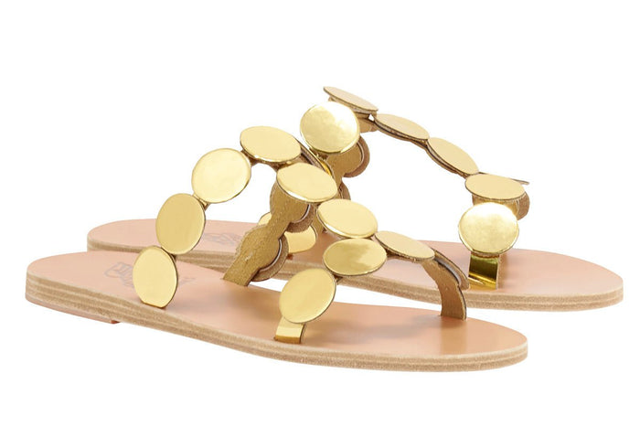 Sandals Ancient Greek Sandals Uranos Mirror Sandals Gold Apoella