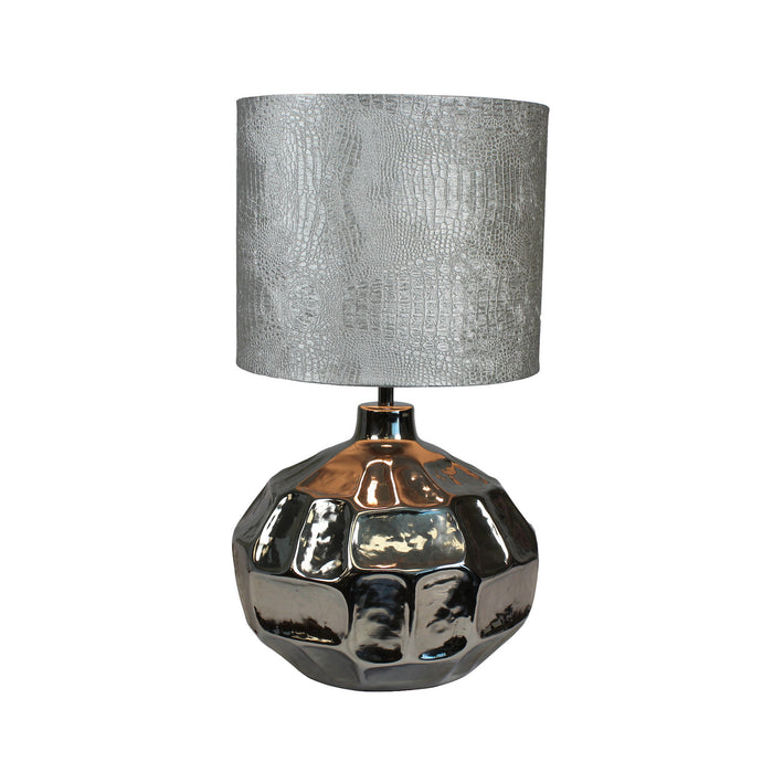 Urban Designs Chelsea 26-Inch Turtle Shell Design Nickel Table Lamp