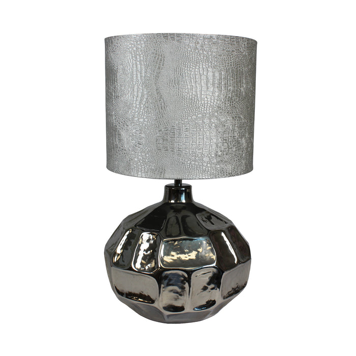 Urban Designs Chelsea 26-Inch Turtle Shell Design Nickel Table Lamp
