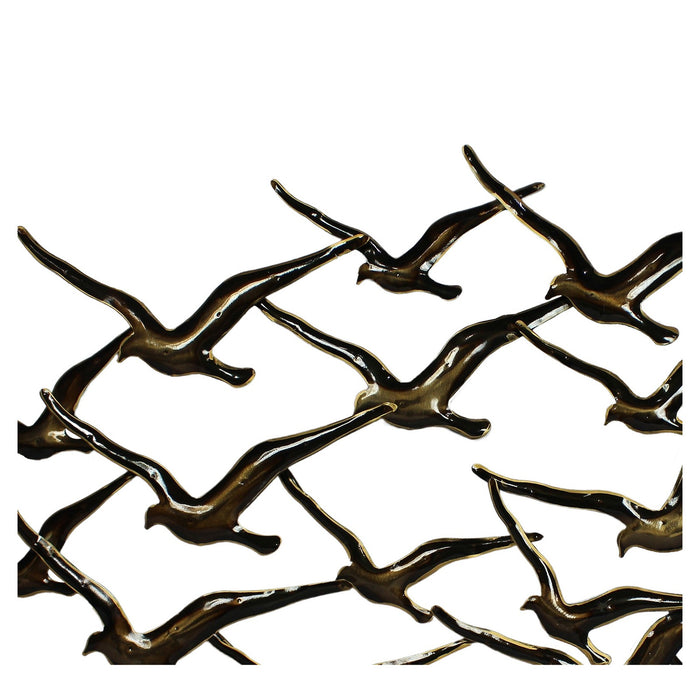 Urban Designs Flying Flocking Birds 45" Wide Metal Wall Art