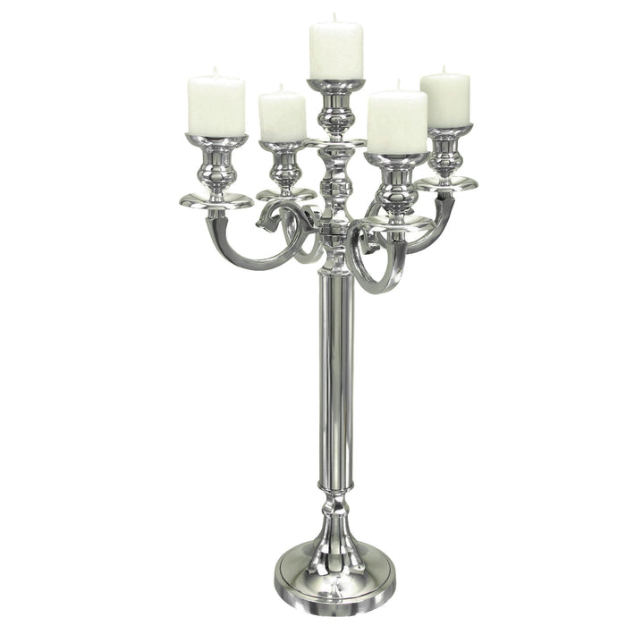 Urban Designs Grand Tall Aluminum 5-Arm Candelabra Candle Holder