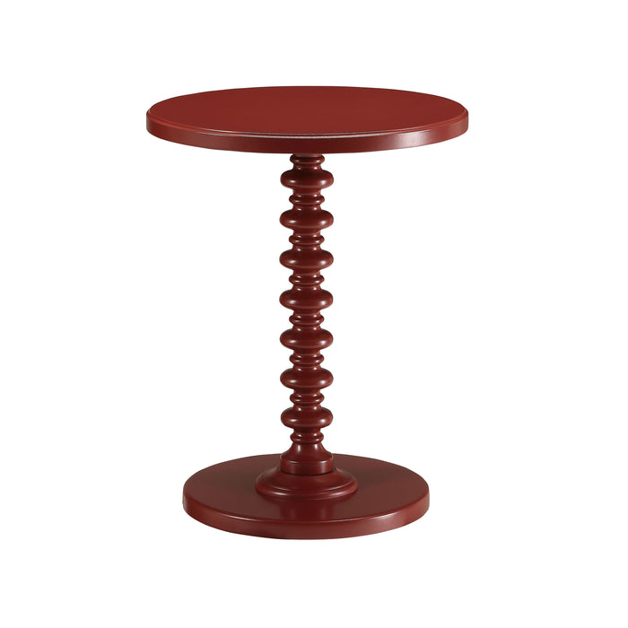 Urban Designs Kostka Wooden Accent Side Table - Red
