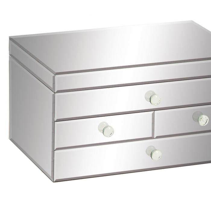 Urban Designs Legacy Mirrored Glass 3-Drawer Jewelry Box