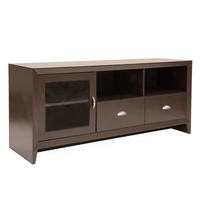 Urban Designs Modern TV Stand with Storage for TV Up To 60 - Wenge