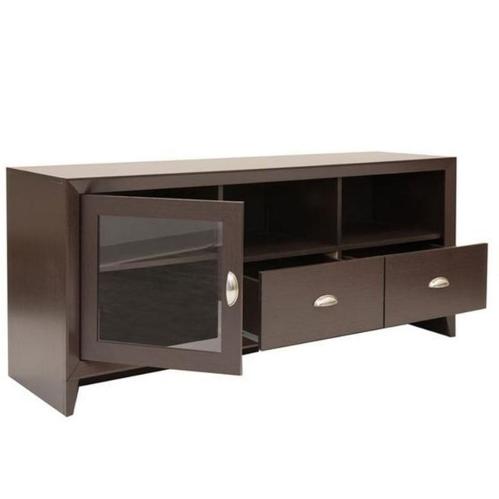 Urban Designs Modern TV Stand with Storage for TV Up To 60 - Wenge