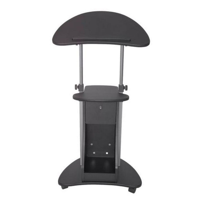 Urban Designs Sit-to-Stand Rolling Adjustable Laptop Cart With Storage - Black