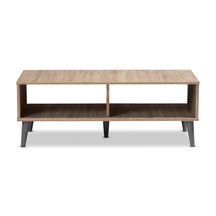 Urban Designs Sterling Wooden Coffee Table in Oak Brown & Dark Grey Finish