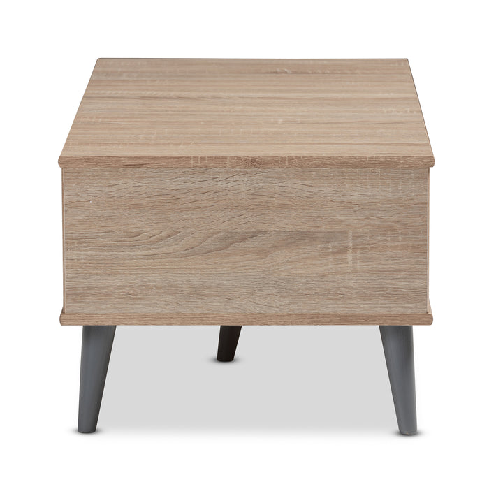Urban Designs Sterling Wooden Coffee Table in Oak Brown & Dark Grey Finish
