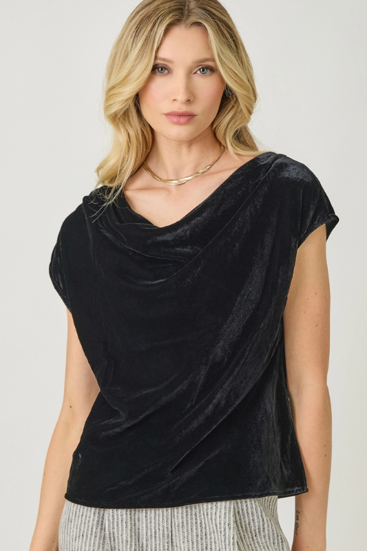Vera Velvet Top- Black<br>***LAST ONE***