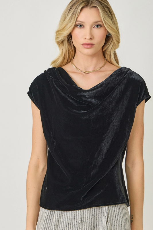 Vera Velvet Top- Black<br>***LAST ONE***