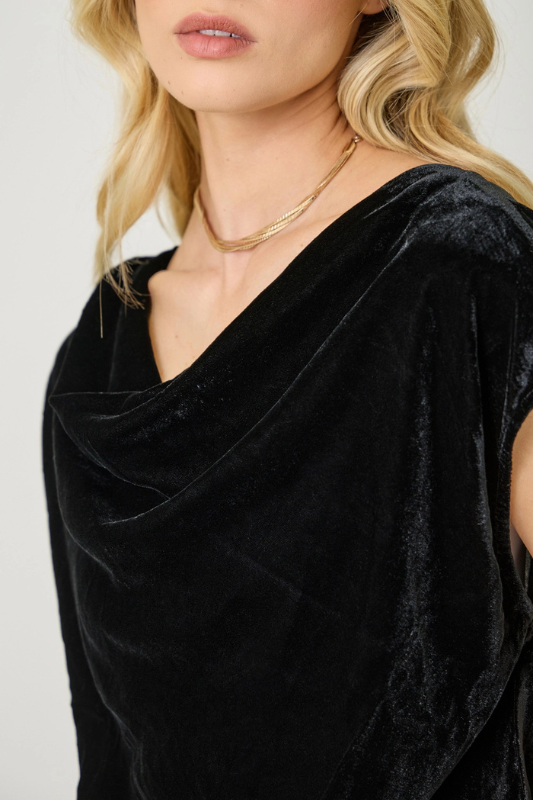 Vera Velvet Top- Black<br>***LAST ONE***