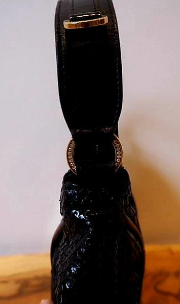 Versace Black mini shoulder bag with gold hardware