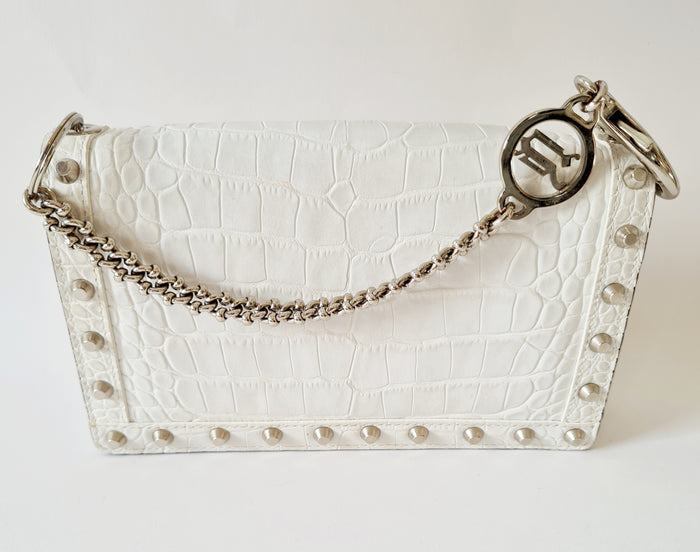 Versace White stud leather mini Bag