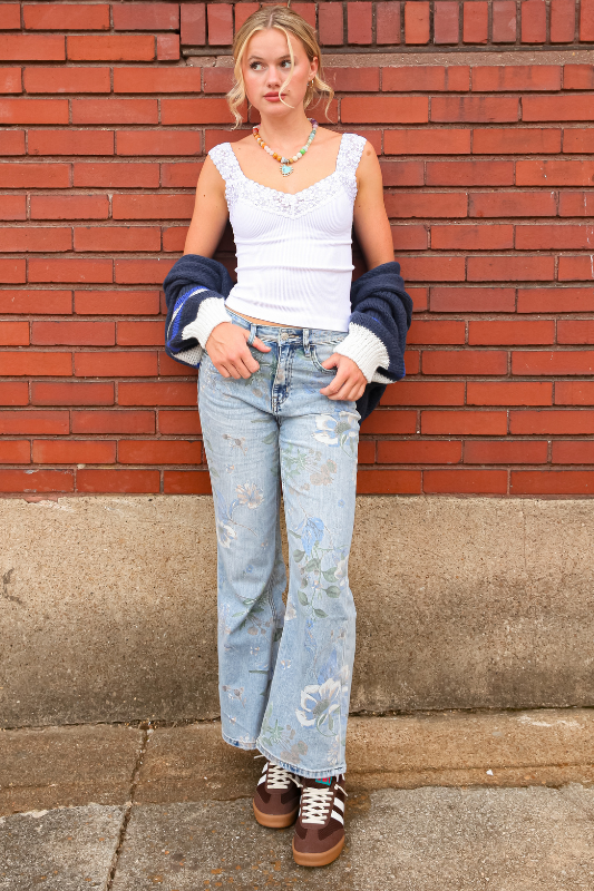 Vintage Flora Denim