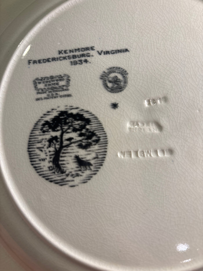 Vintage Wedgewood Plate Kenmore/Fredericksburg, VA 1934