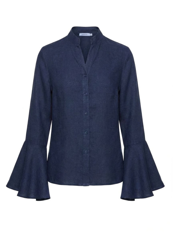 Shirts Apoella Virginia Frill Shirt Denim Apoella