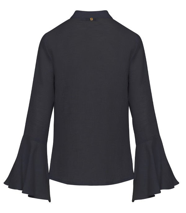 Shirts Apoella Virginia Frill Shirt Denim Apoella