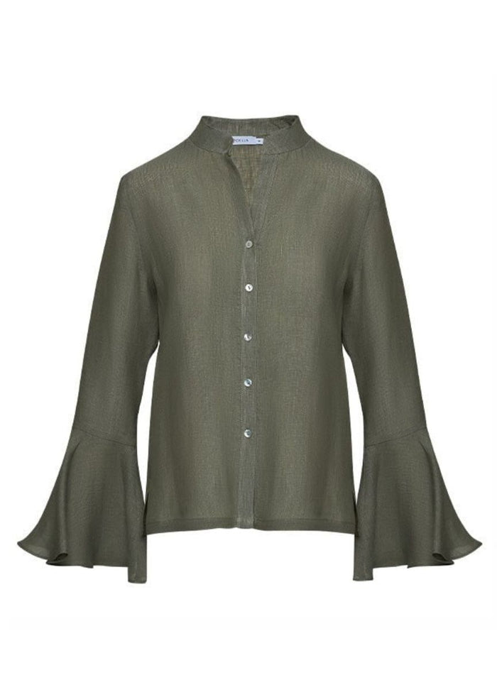 Shirts Apoella Virginia Frill Shirt Khaki Apoella