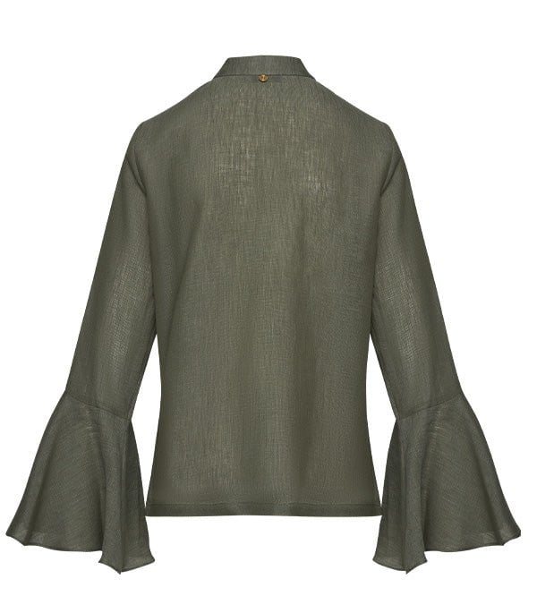 Shirts Apoella Virginia Frill Shirt Khaki Apoella