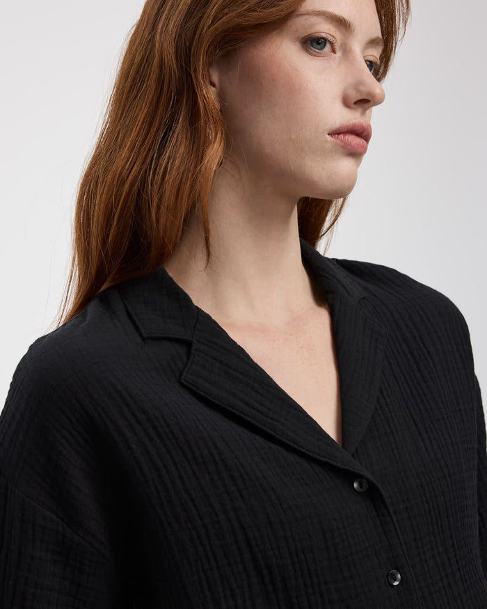 Waffled Short-Sleeve Shirt