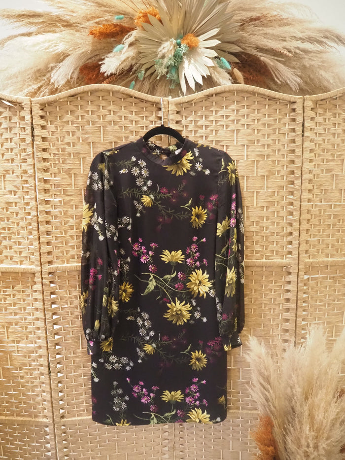 Warehouse Dress Black/Yellow Flower 8 (summer)