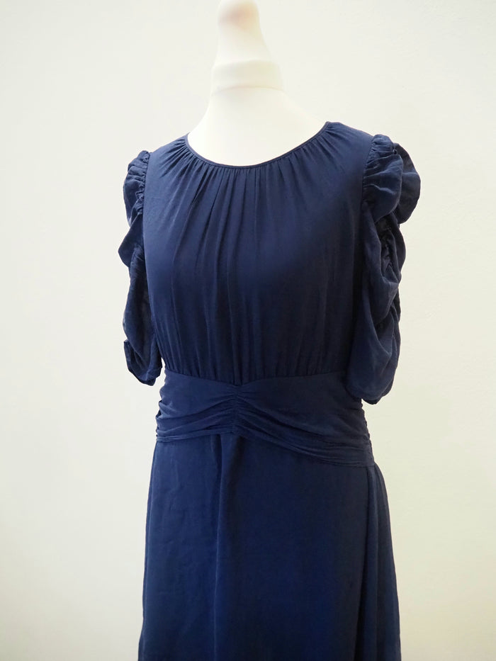 Whistles Blue Chiffon Dress Size 10