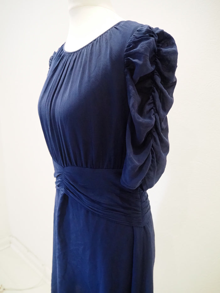 Whistles Blue Chiffon Dress Size 10