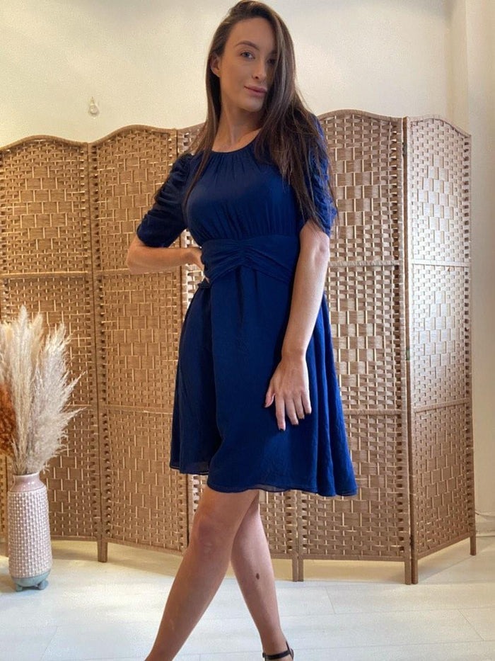 Whistles Blue Chiffon Dress Size 10