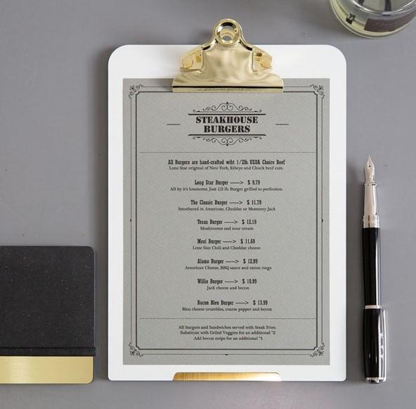 Desk Accessories White Gold Clipboard - A4 Portrait