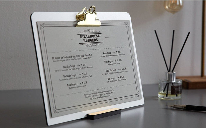 Desk Accessories White Gold Clipboard - A4 Portrait