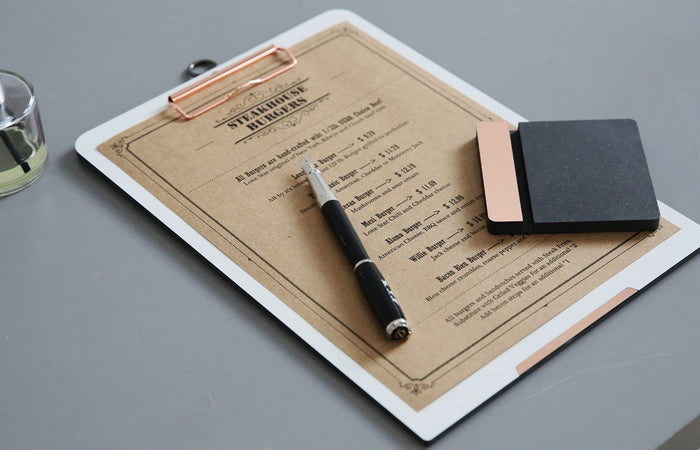 Desk Accessories White Rose Gold Ring Clipboard - A4 Landscape