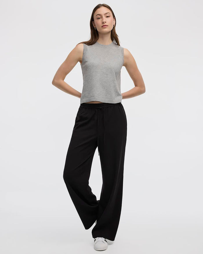 Wide-Leg High-Rise Pull-On Pant - The Timeless