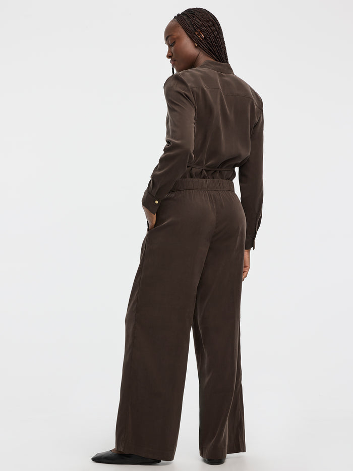 Wide-Leg High-Rise Pull-On Pant