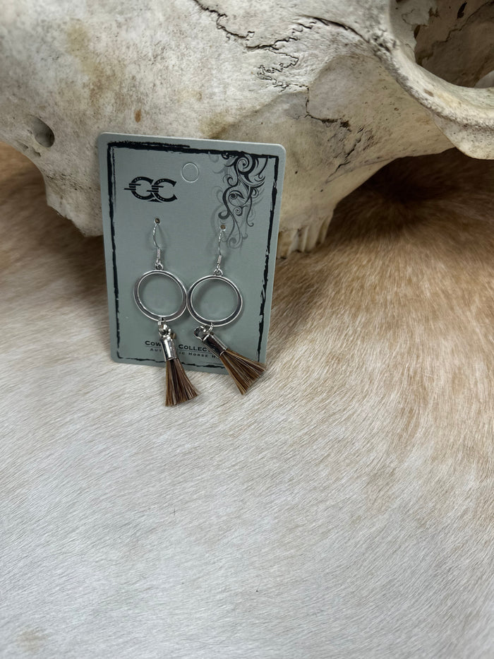 Wild Loop Horsehair Tassel Earrings