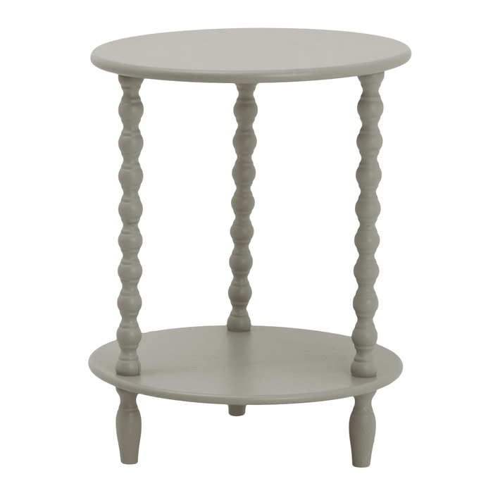 Wiley Grey Round Side Table with Leg Detailing Furniture