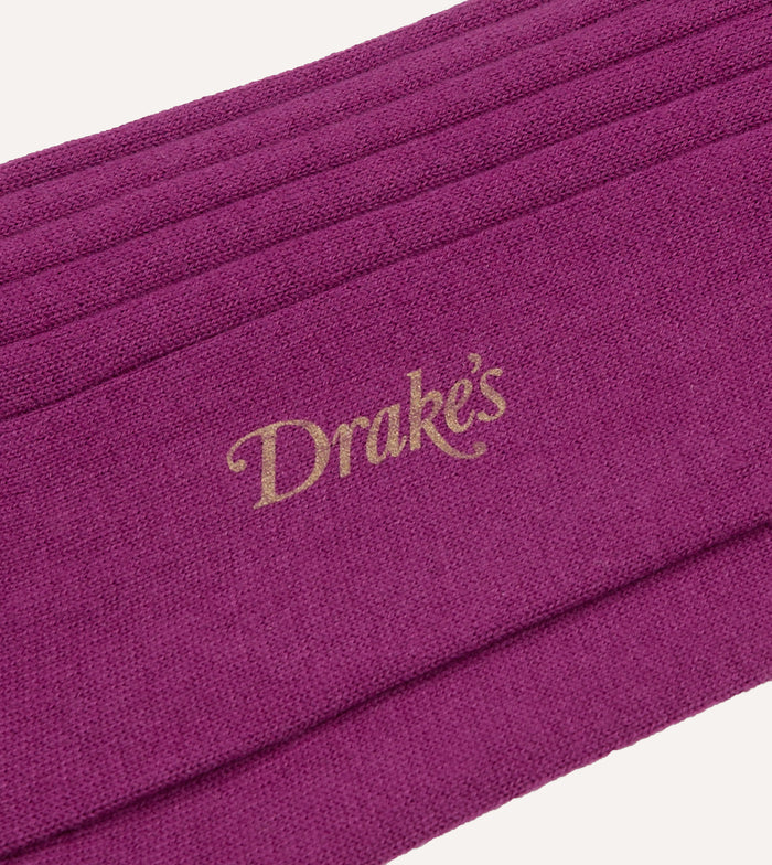 Wine Cotton Mid-Calf Socks