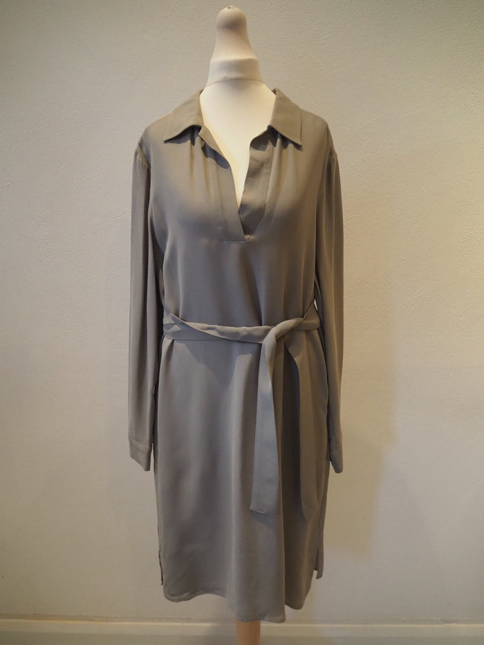 Yaya Khaki Shirt Dress 10
