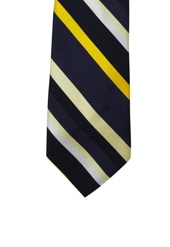 Yellow Multi-Striped Skinny Pre-tied Tie, Tie, GoTie