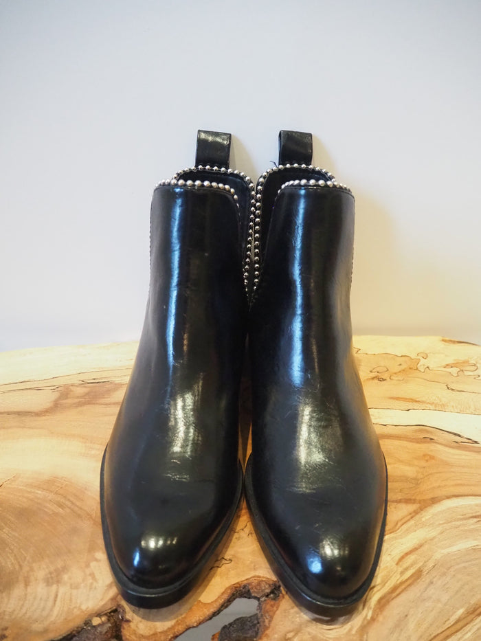 Zara Black Stud ankle boots 4