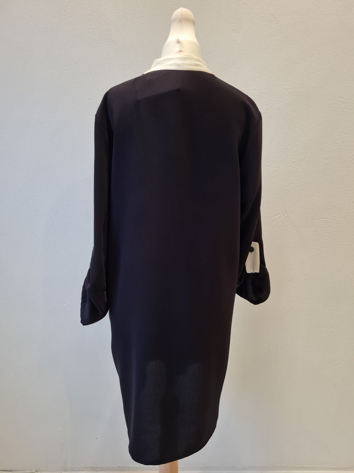 Zara Black/Wht Trim Dress Size S