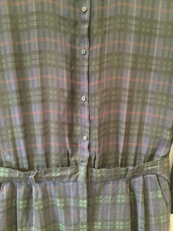 Zara Tartan Jumpsuit Small