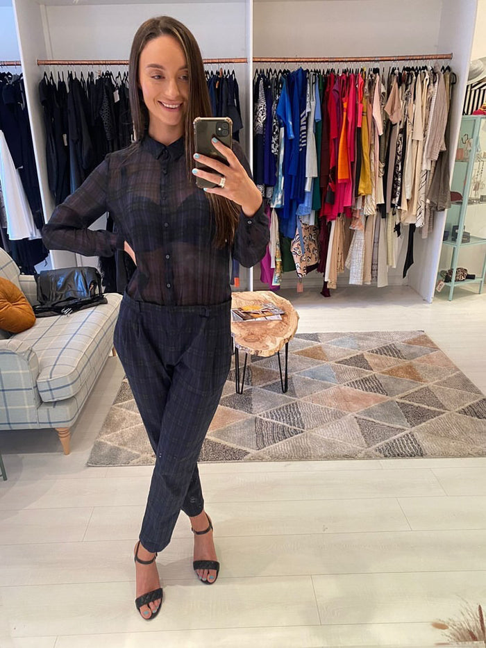 Zara Tartan Jumpsuit Small