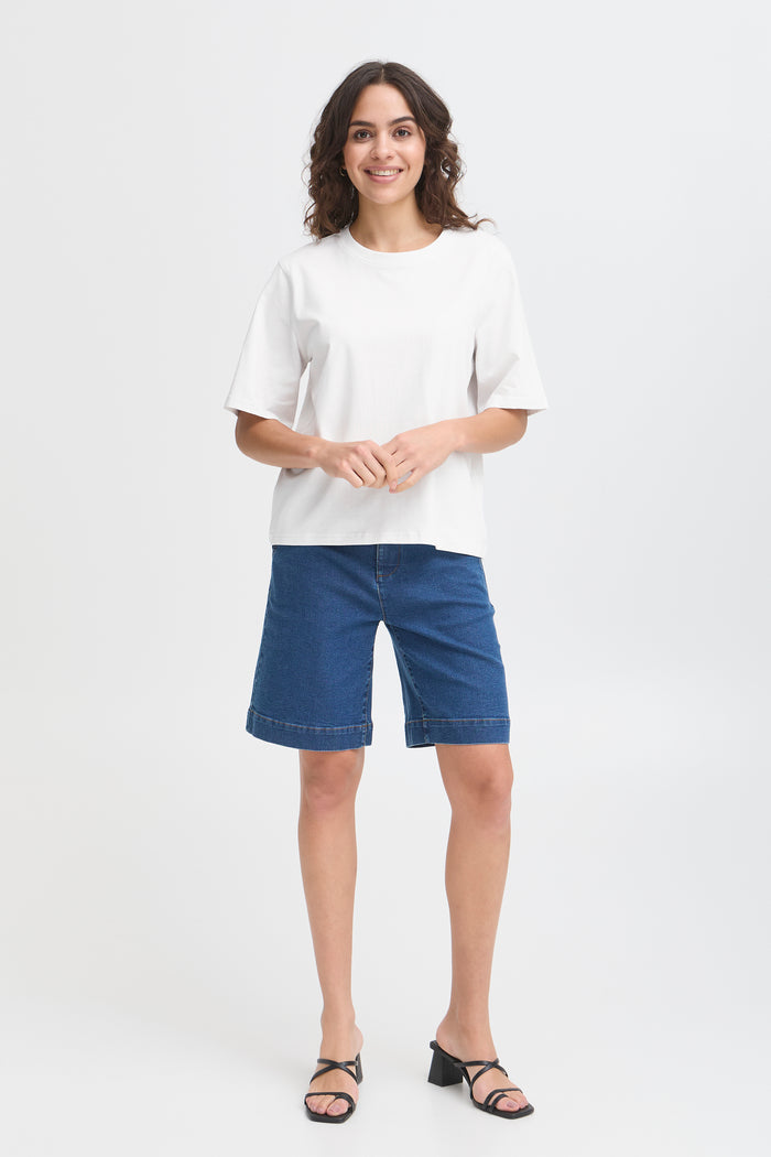 Zashoulder T-shirt wit