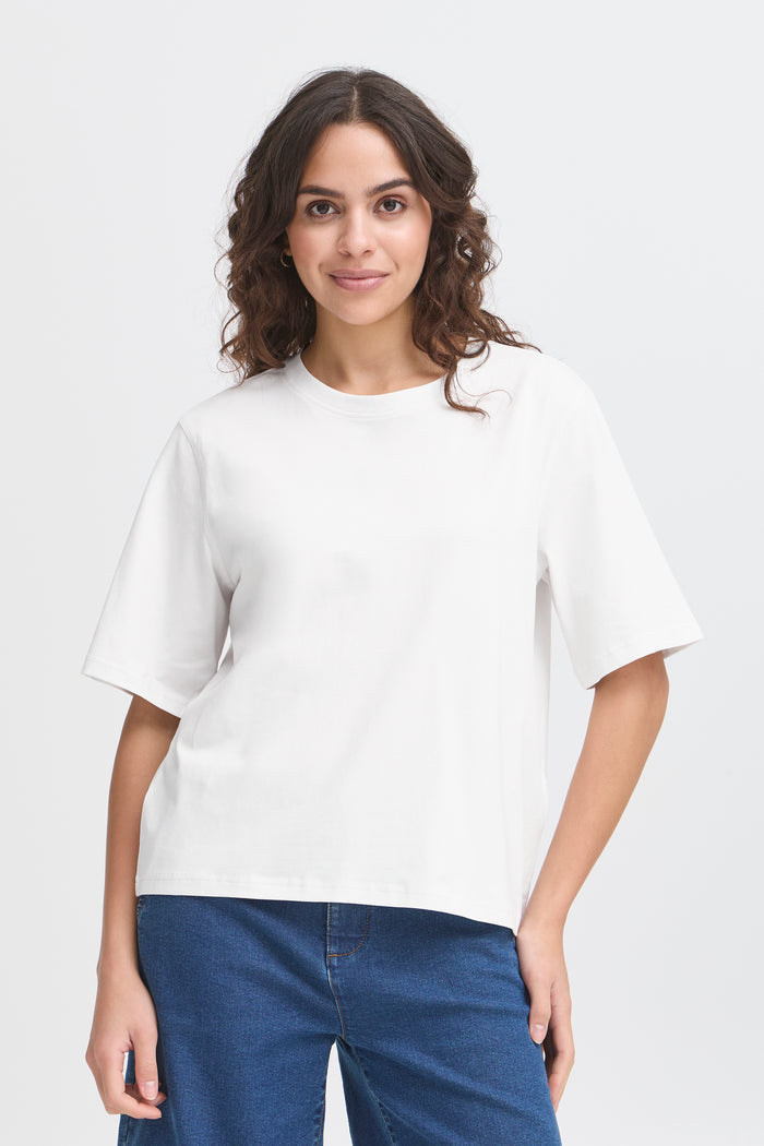 Zashoulder T-shirt wit