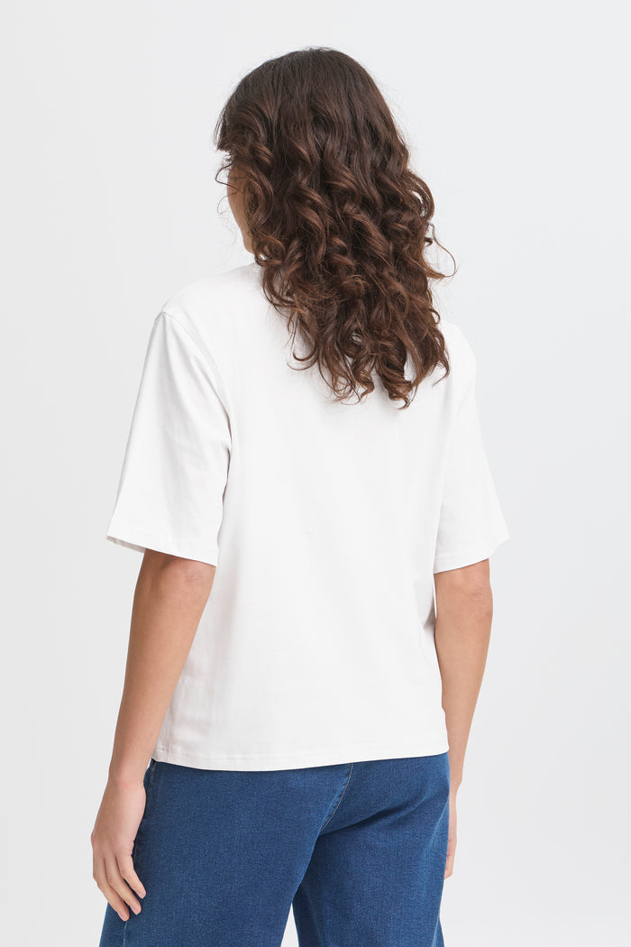 Zashoulder T-shirt wit